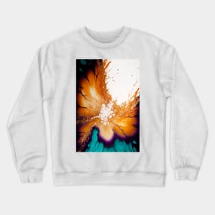 Honey Fusion - Abstract Alcohol Ink Resin Art Crewneck Sweatshirt